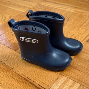 Kids Navy Rain Boots